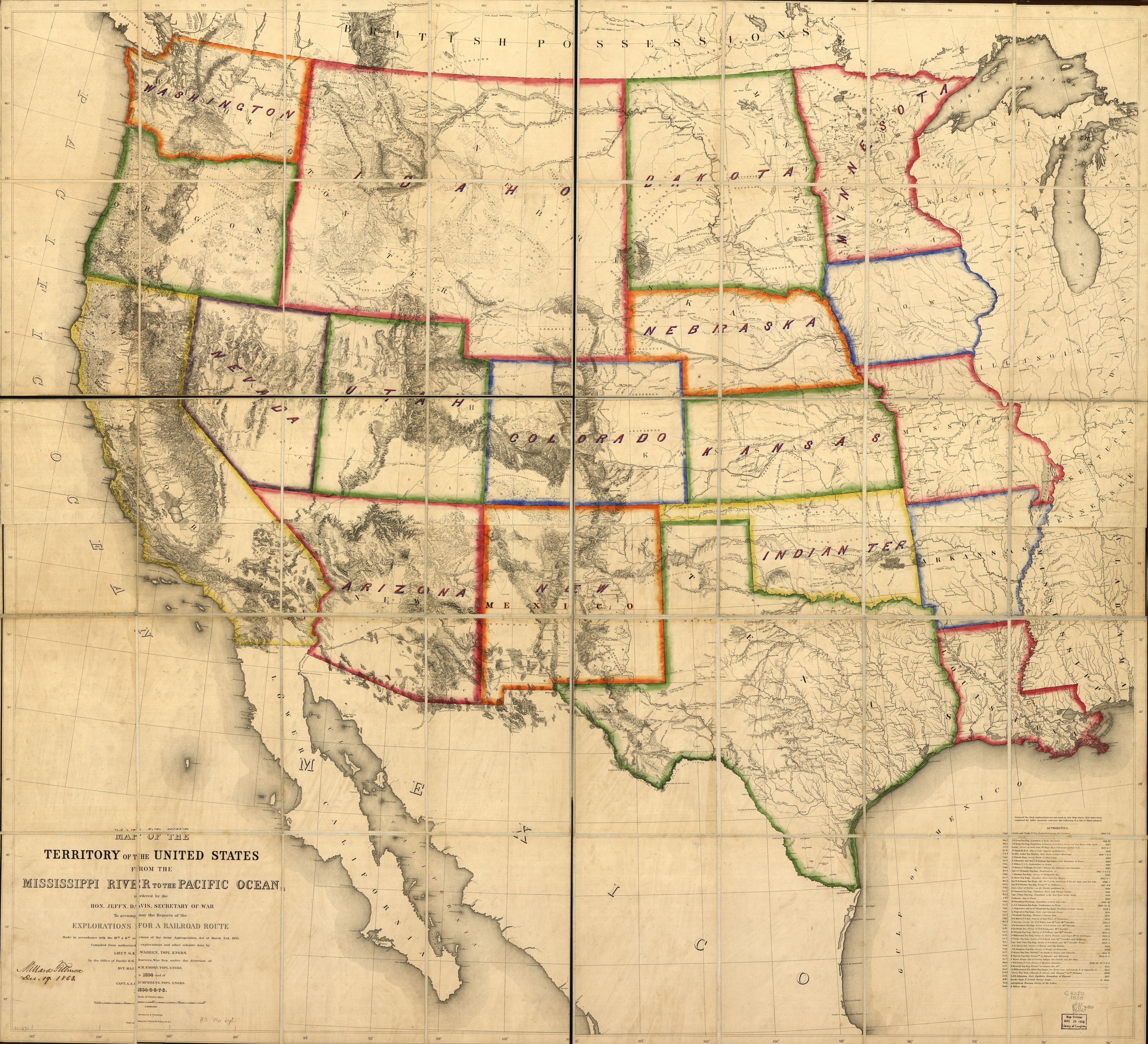 Карта высот америки. Карта 1858. Леса США на карте 19 век. West Map. Civil War USA Pacific.