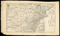 A map of the middle British colonies in North America. First published by Lewis Evans, of Philadelphia, in 1755; and since corrected and improved, as also extended, with the addition of New England, and bordering parts of Canada; from actual surveys now lying at the Board of Trade.